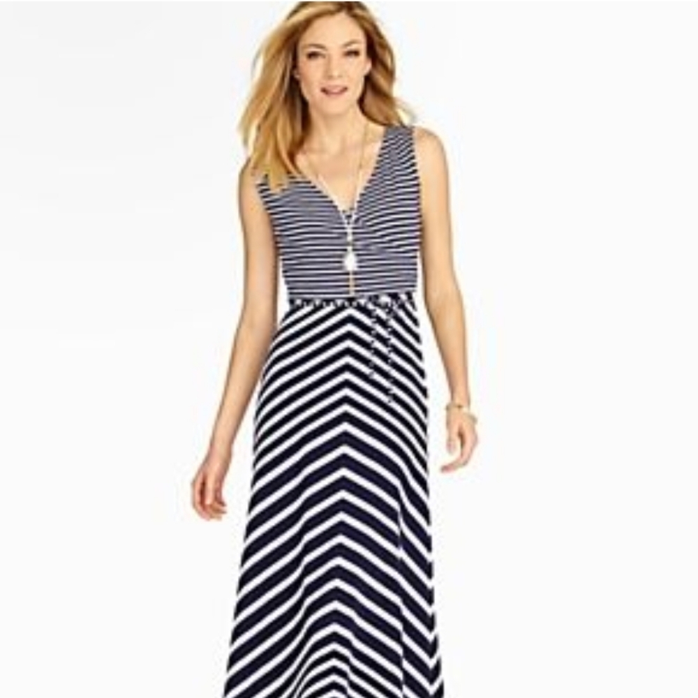 Talbots Keaton Stripes Maxi